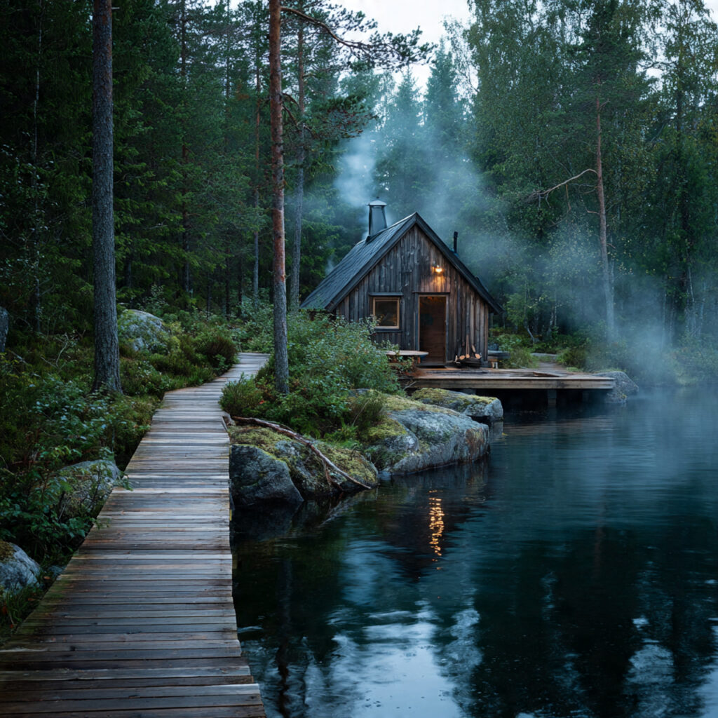 Cabin with Outdoor Sauna