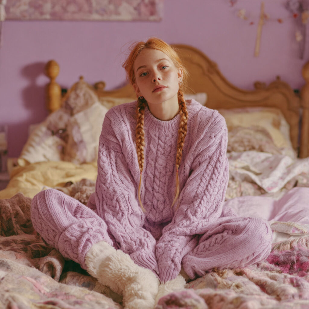 18 Best Winter Fashion Outfits to Stay Warm, Chic & Effortlessly Stylish 17 Cable Knit Set