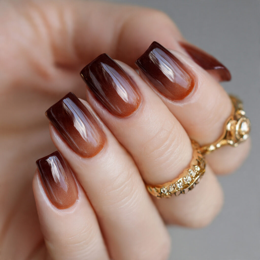 Caramel To Chocolate Ombre