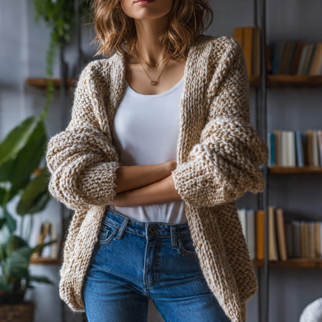 17 Best Cozy Casual Winter Outfits to Stay Warm & Stylish This Season 8 Cardigan Layers with Jeans