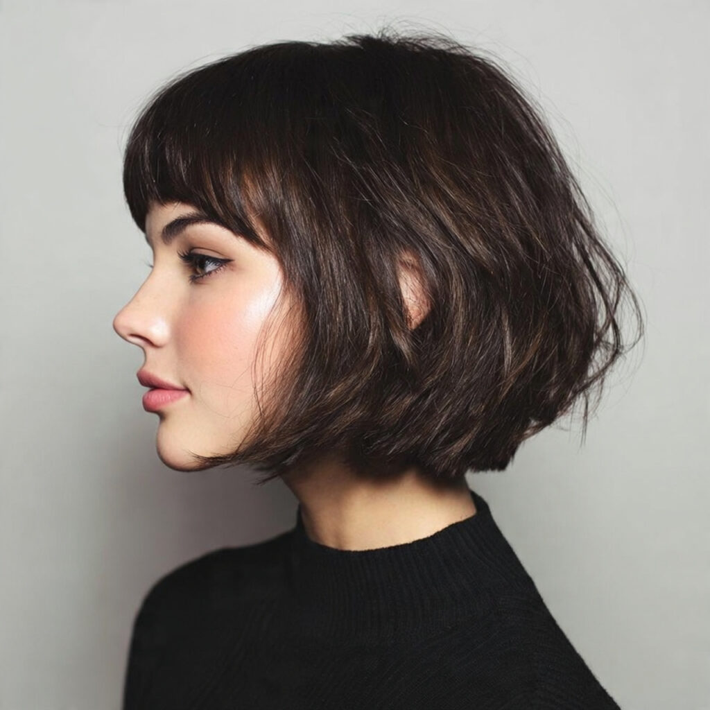 Chin-Length Flick Bob