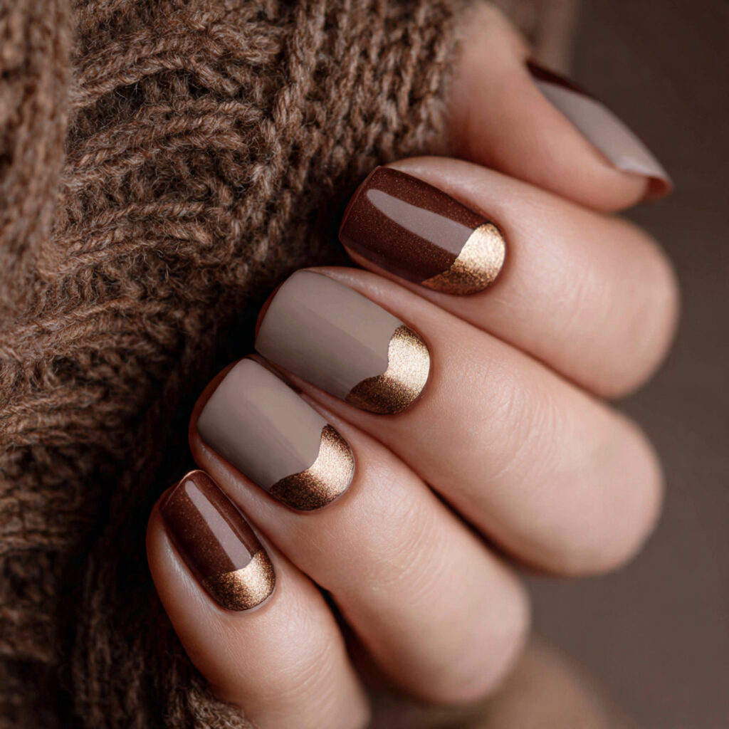 Copper Half-Moon Nails