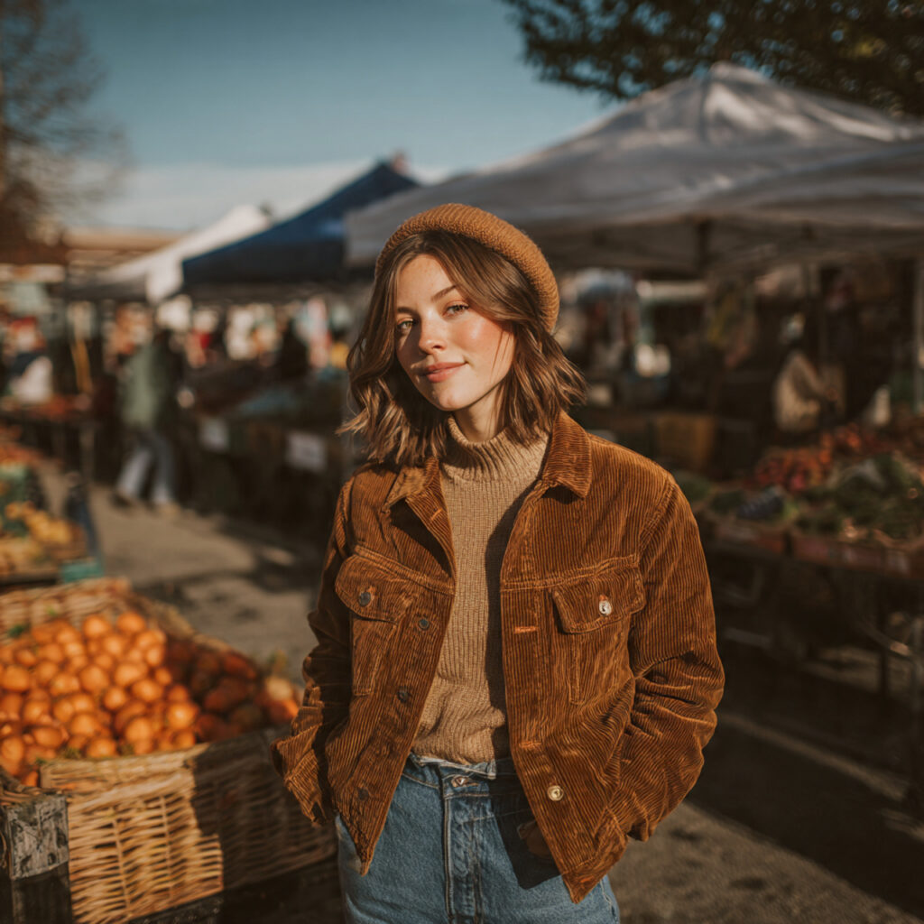 Corduroy Jacket with Jeans