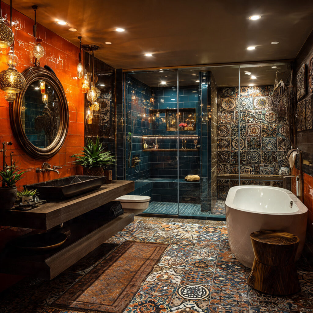 22 Stunning Bathroom Makeover Ideas 16 Create a Feature Wall