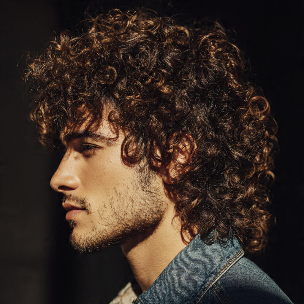 Curly Subtle Mullet