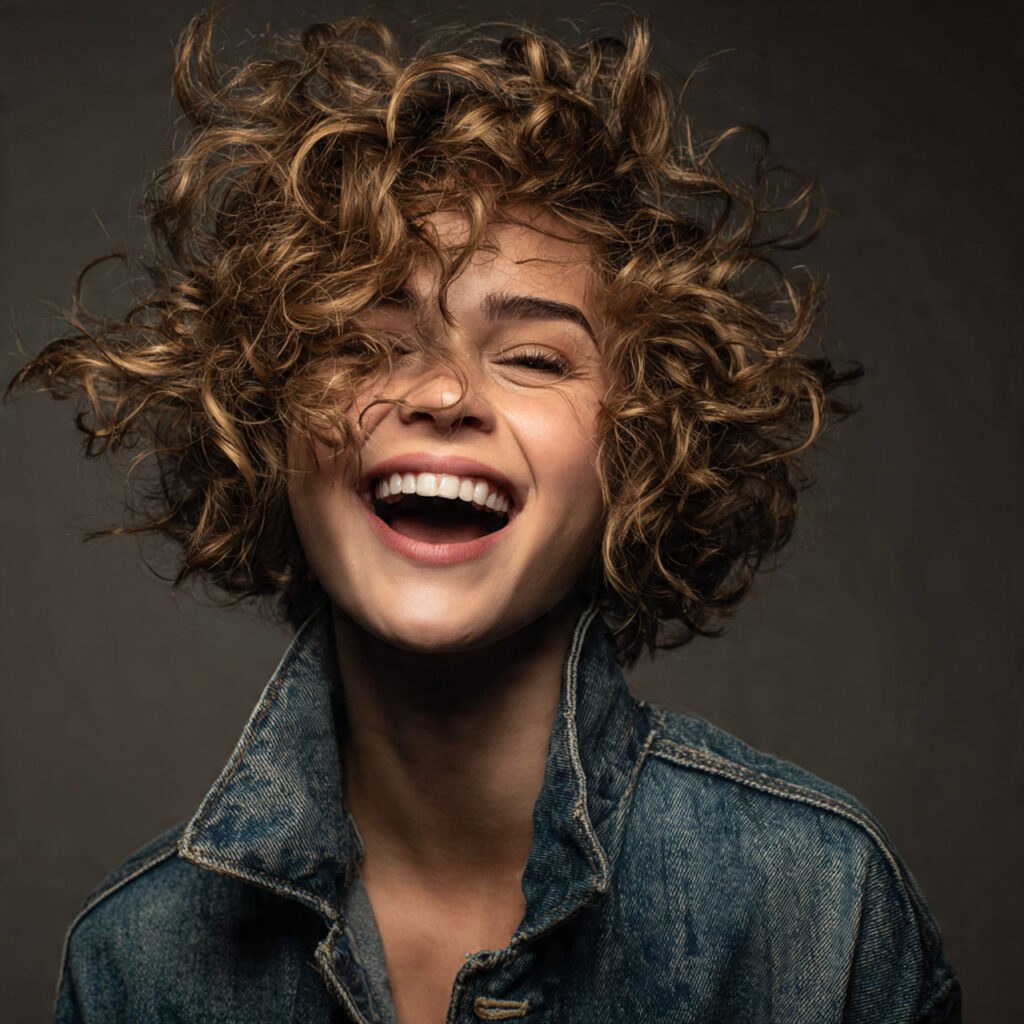 Curly Wolf Cut to Highlight Ringlets
