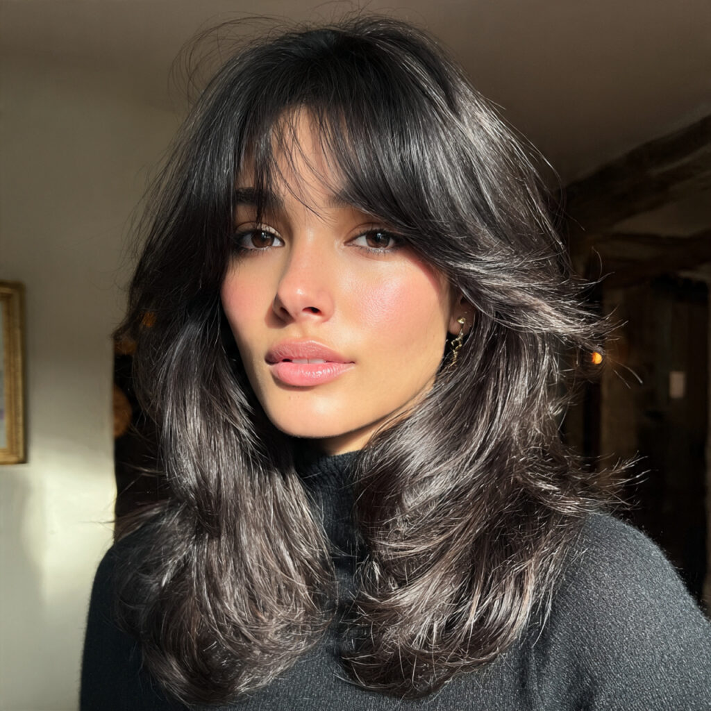 Curtain Bangs With Medium Hair