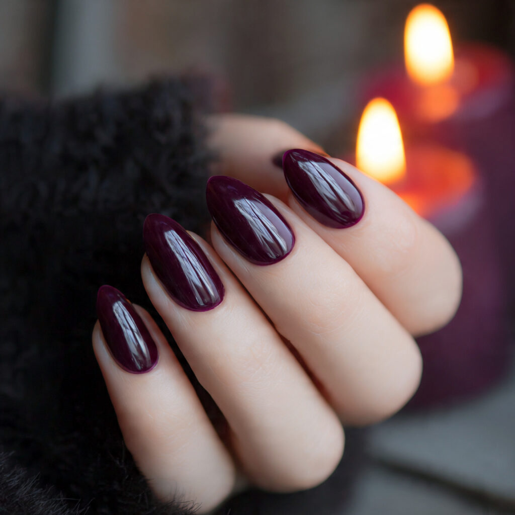 Deep Plum Nails