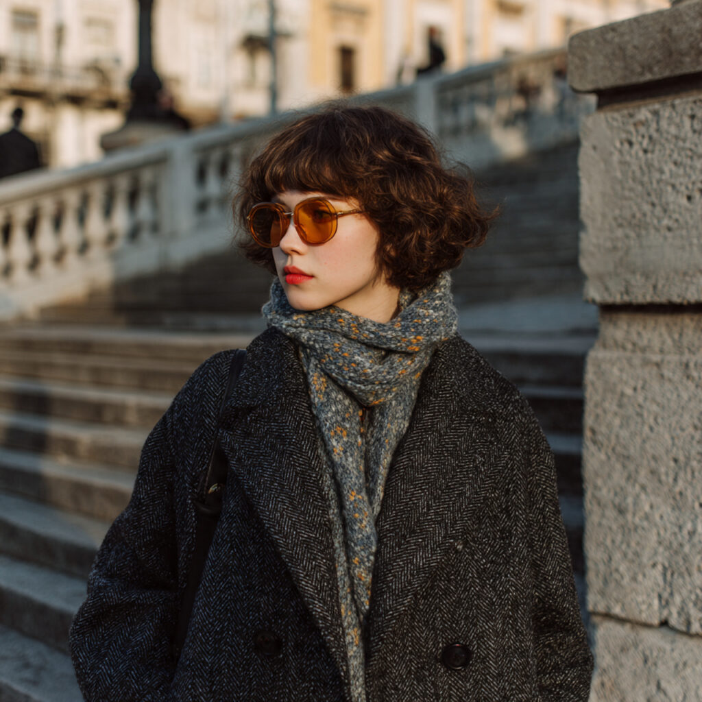 Double-Breasted Coats with Scarves