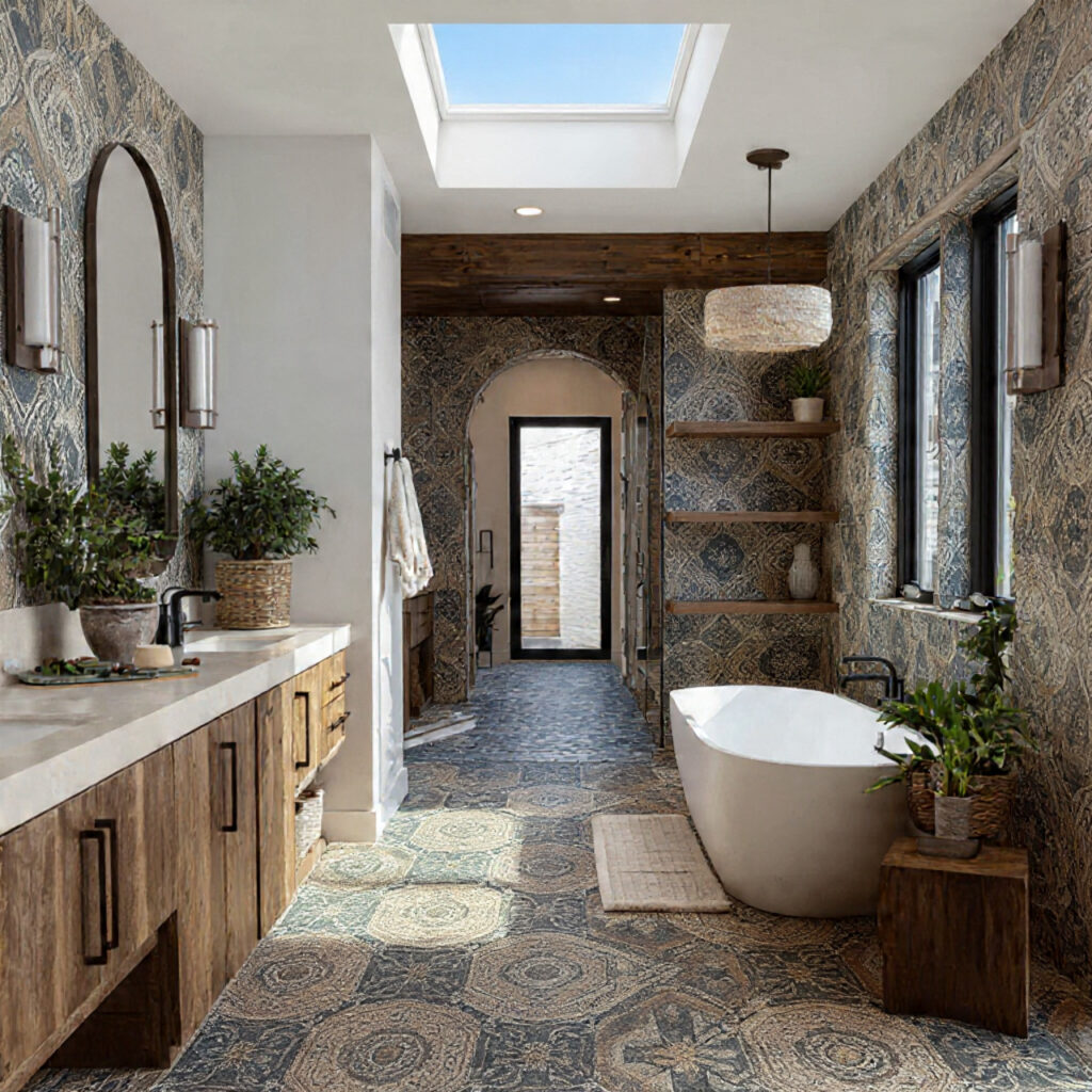 22 Stunning Bathroom Makeover Ideas 19 Experiment with Textiles