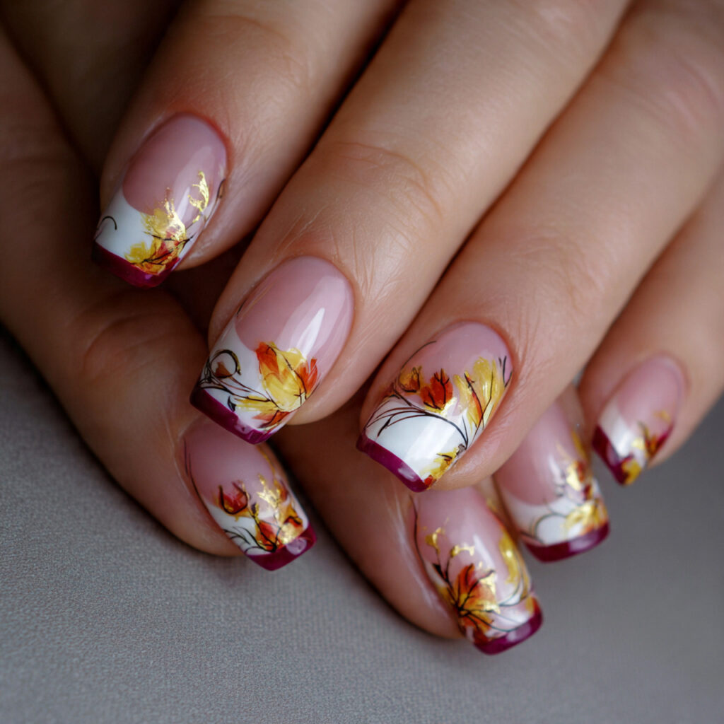 Fall French Nails