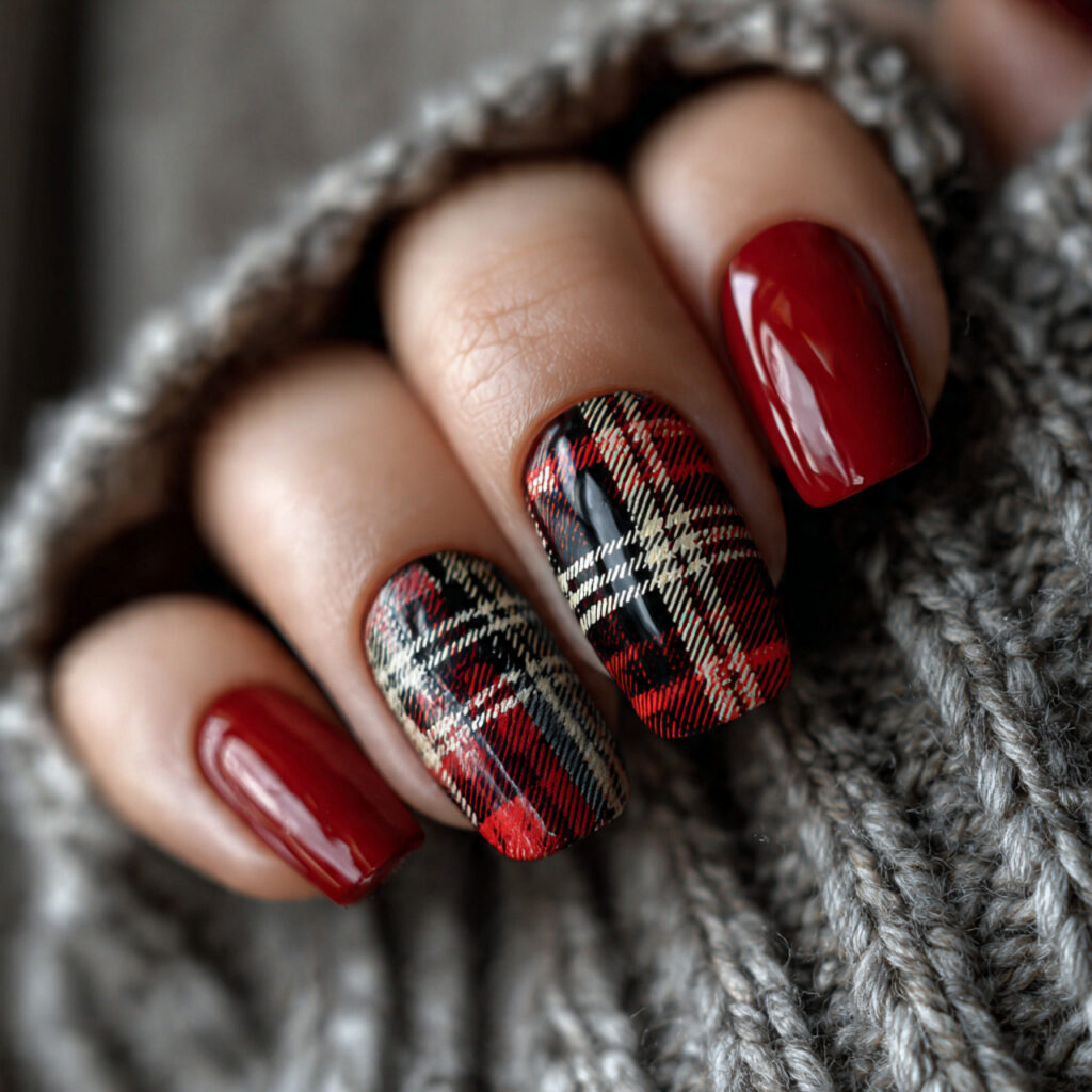 Flannel Pattern Nails