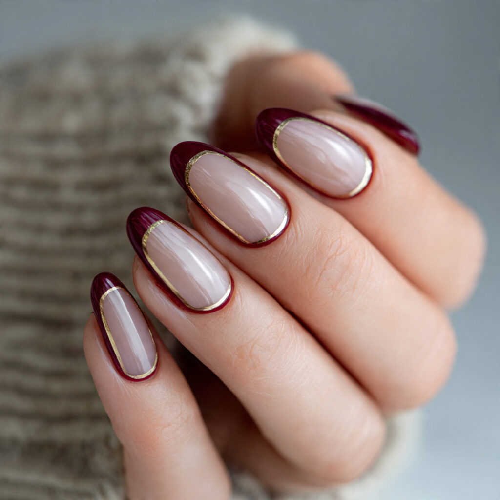 Chic & Cozy: 18 Stunning Classy Fall Nails You’ll Love This Season 9 French Tips with a Fall Twist