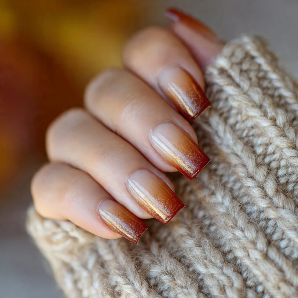 Gradient Fall Ombre Tips