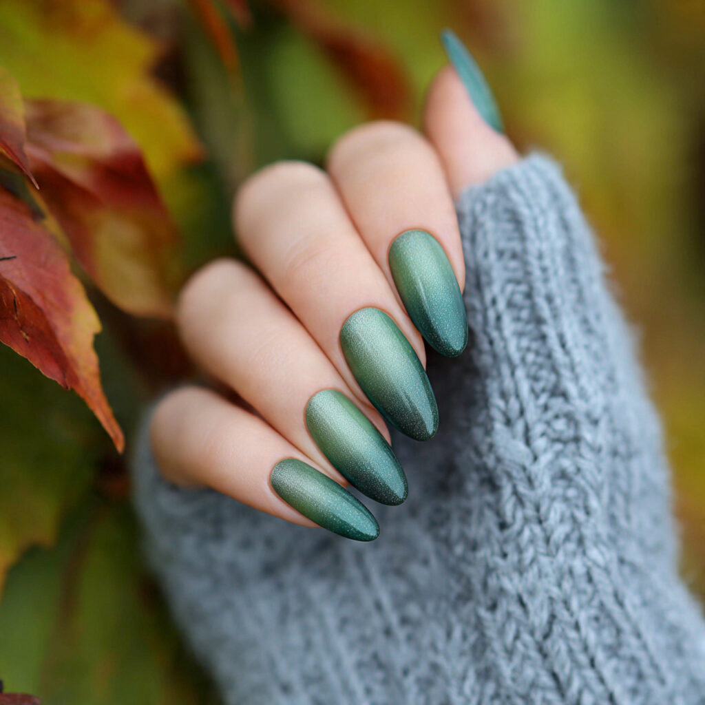 Green Ombre Nails
