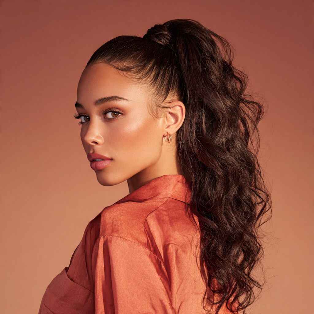 High Ponytail with Soft Ends