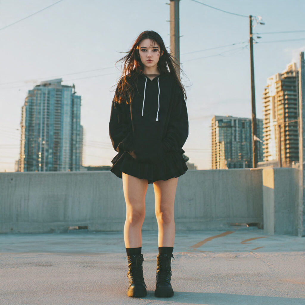 Hoodies with Skater Skirts