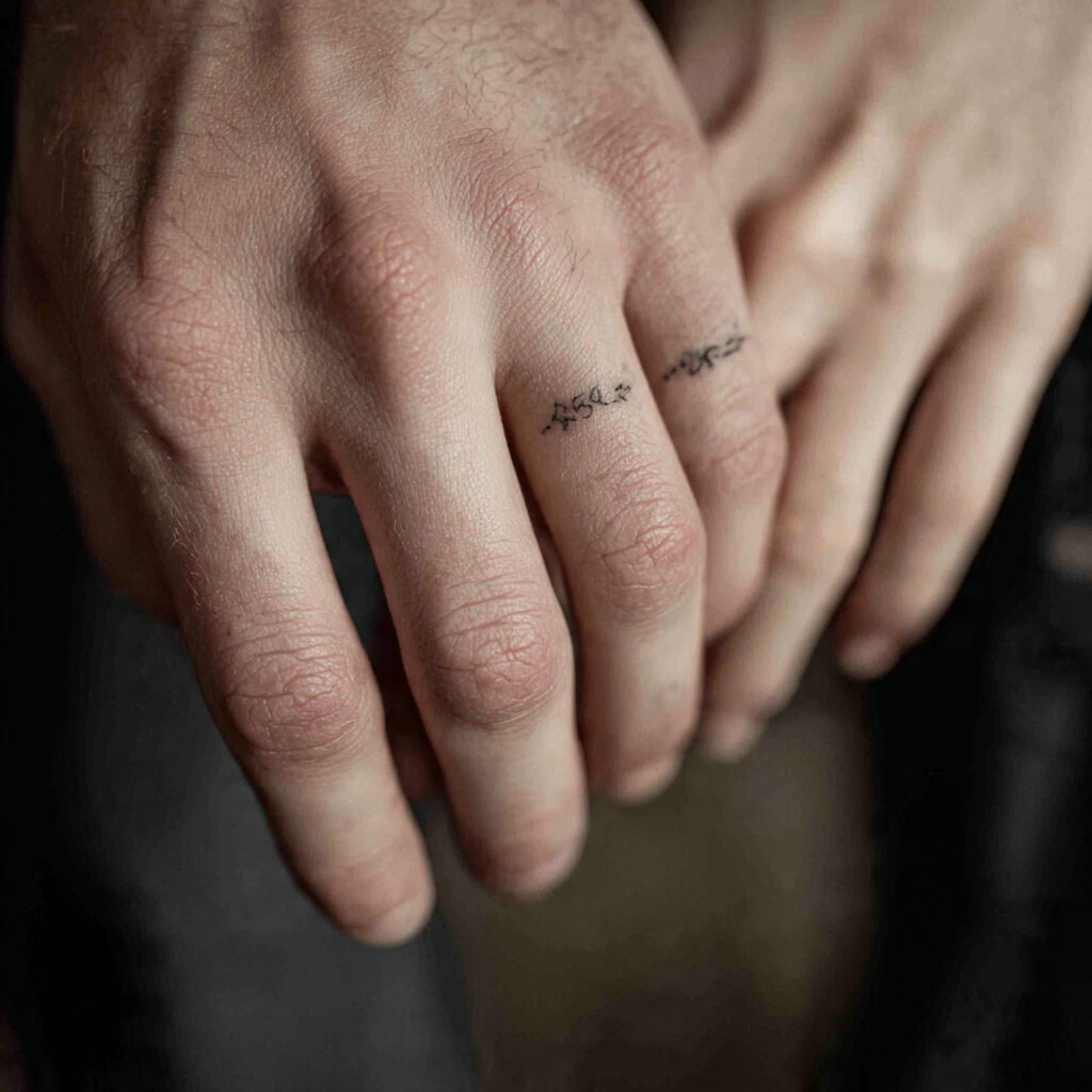 Inner Finger Side Tattoos