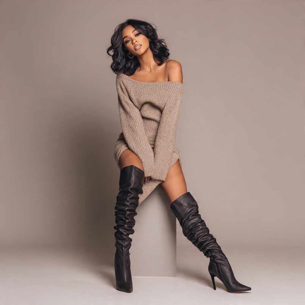 Knee-High Boot Glam