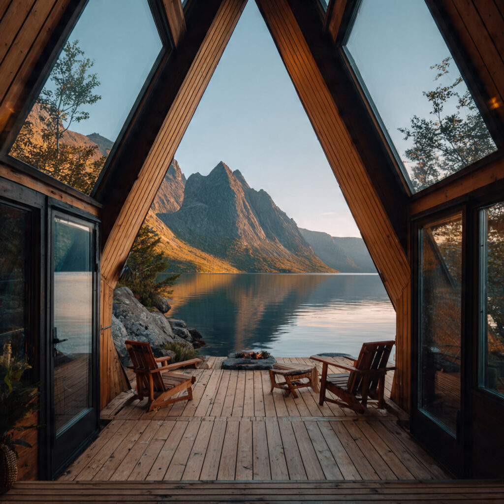 Lakeside A-Frame Cabin