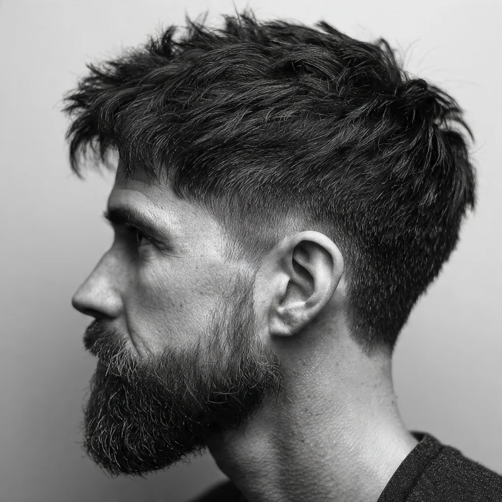 22 Best Wolf Cut Men – The Bold, Textured Hairstyle Every Guy Wants Now 11 Layered Tapered Wolf Cut