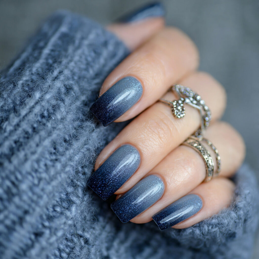 Navy To Gray Ombre