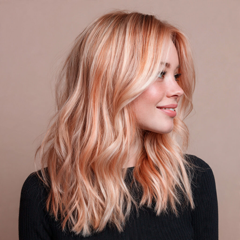 Peach-Toned Skunk Highlights