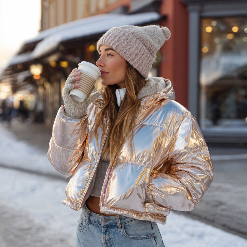 18 Best Winter Fashion Outfits to Stay Warm, Chic & Effortlessly Stylish 3 Puffer Jacket with Skinny Jeans