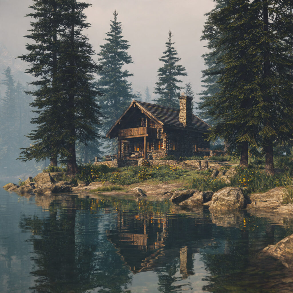 Rustic Mountain Cabin by the Lake