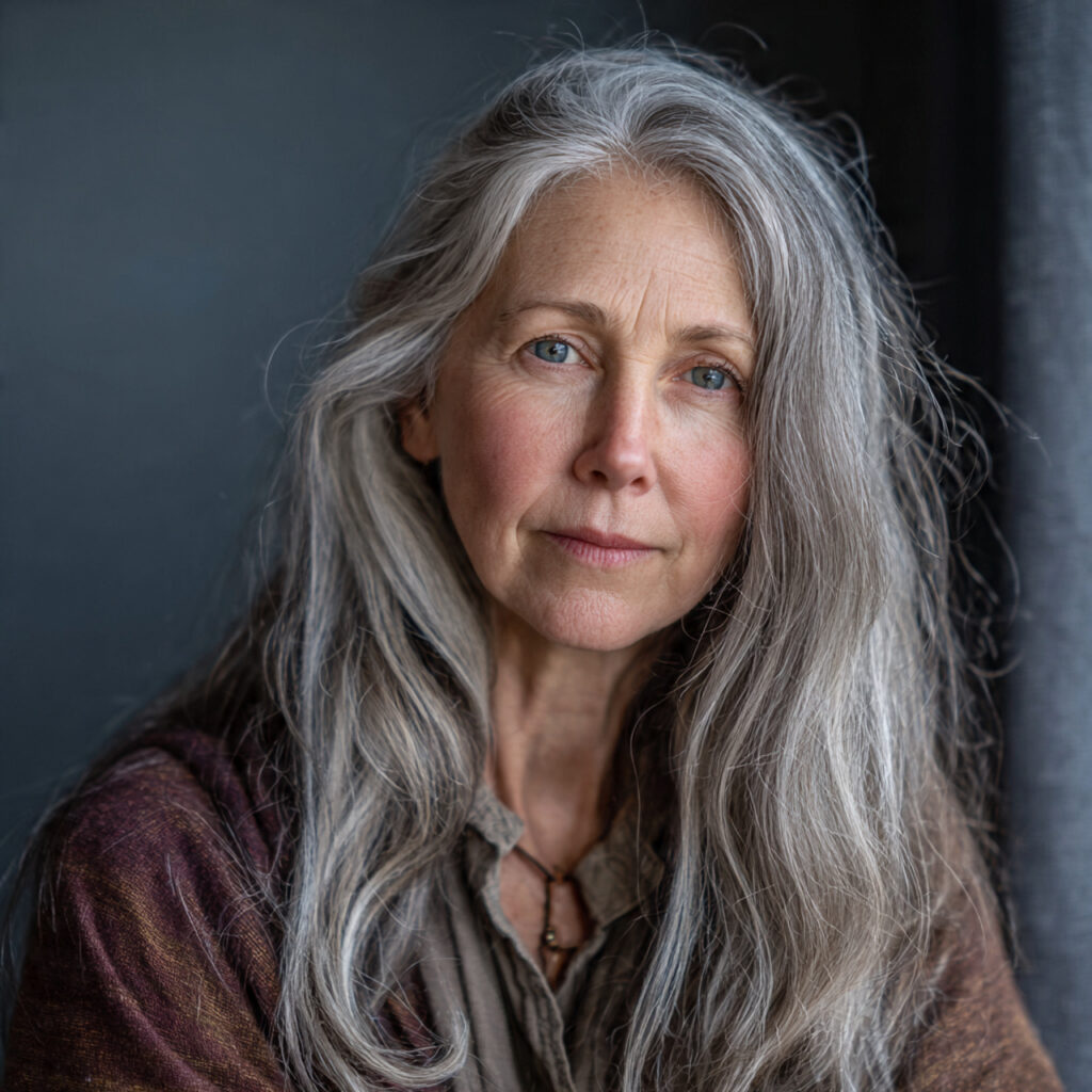 Salt-and-Pepper Long Hair