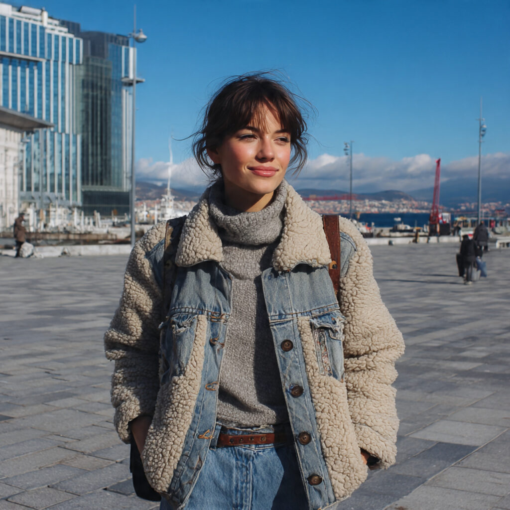 Sherpa Jackets with Denim