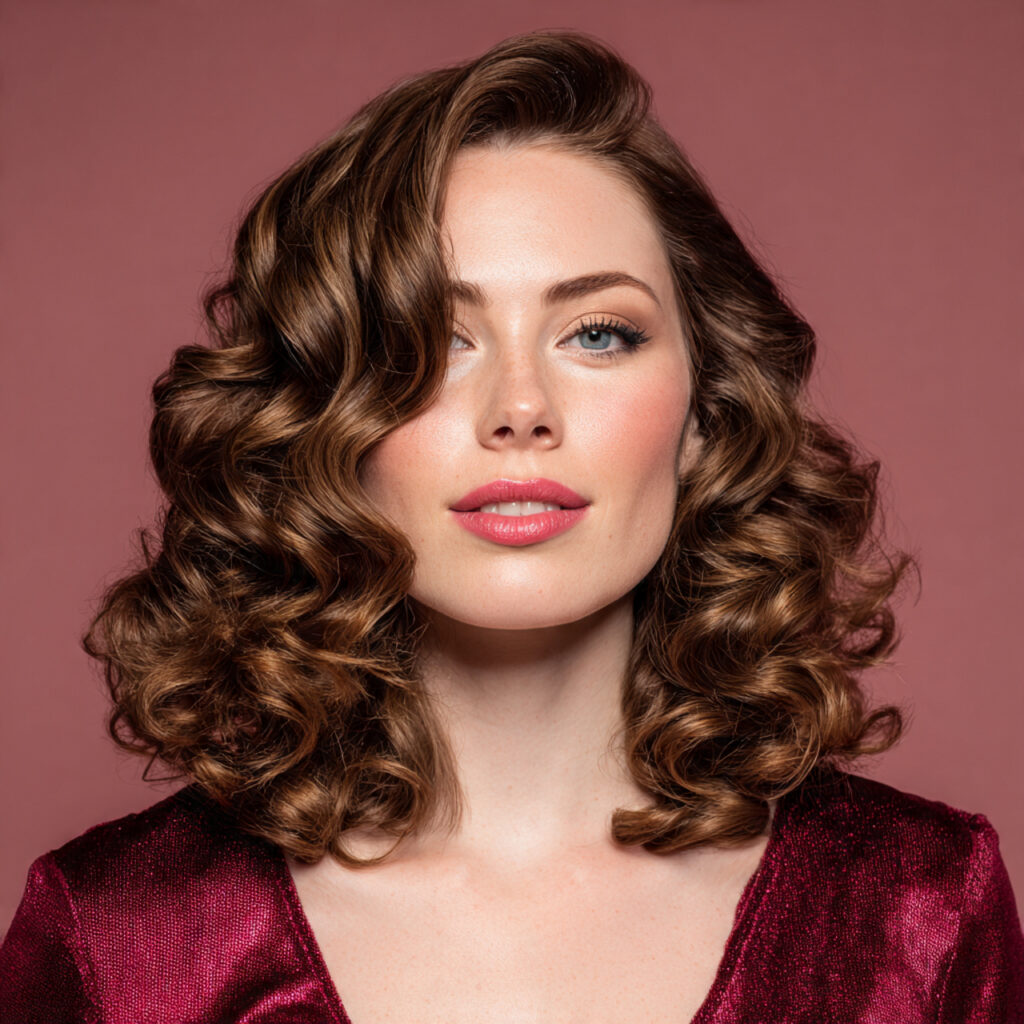 Shoulder-Length Glam Curls