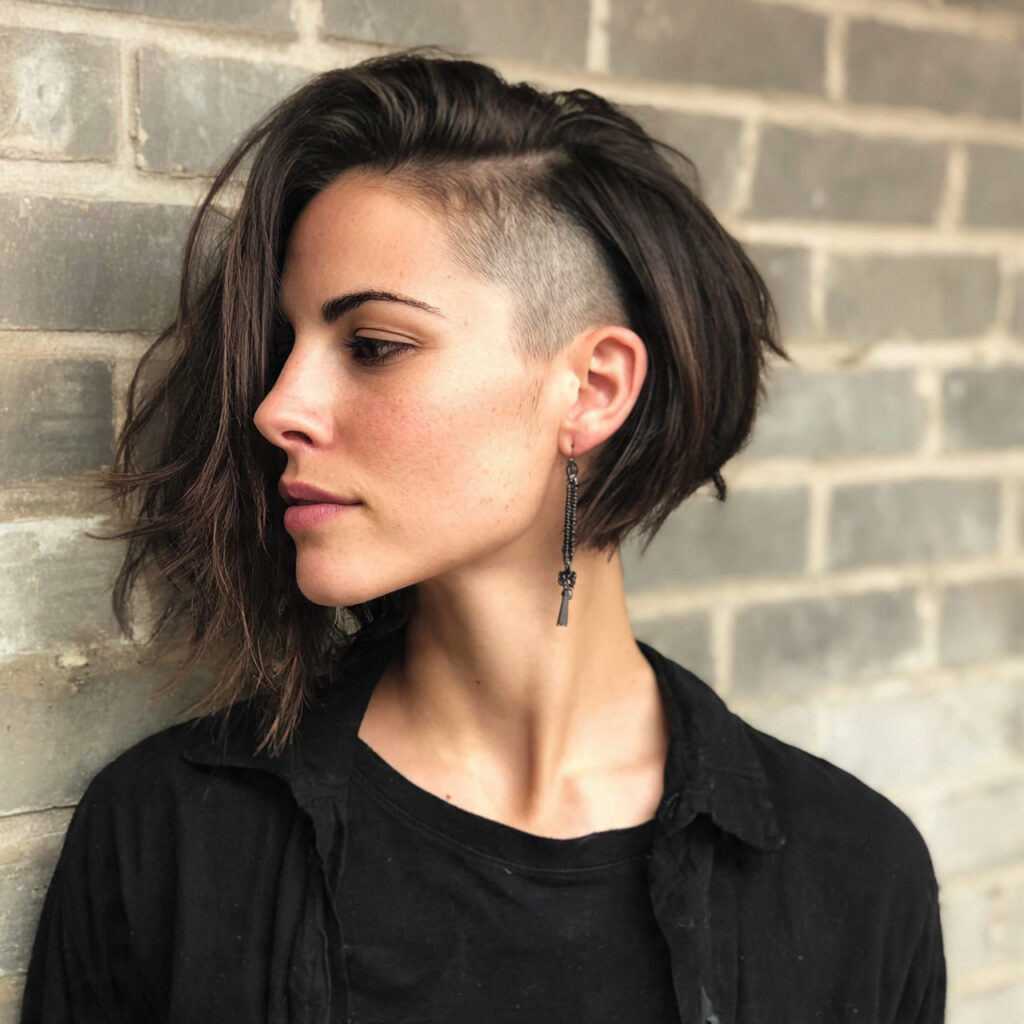 Side-Shaved Undercut Bob
