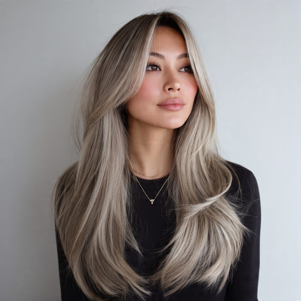 Subtle Ash Blonde Skunk Placement