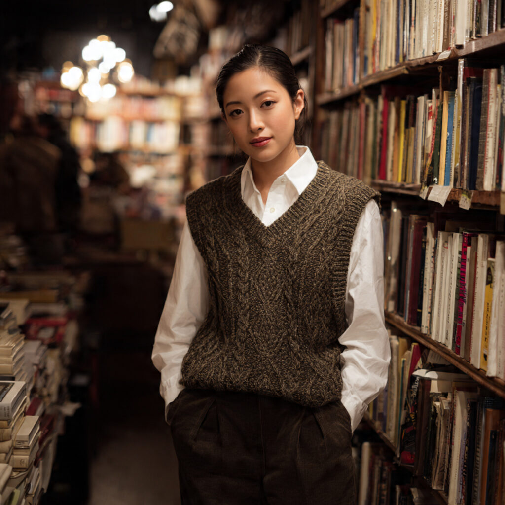 Sweater Vest layered over a Button-Down