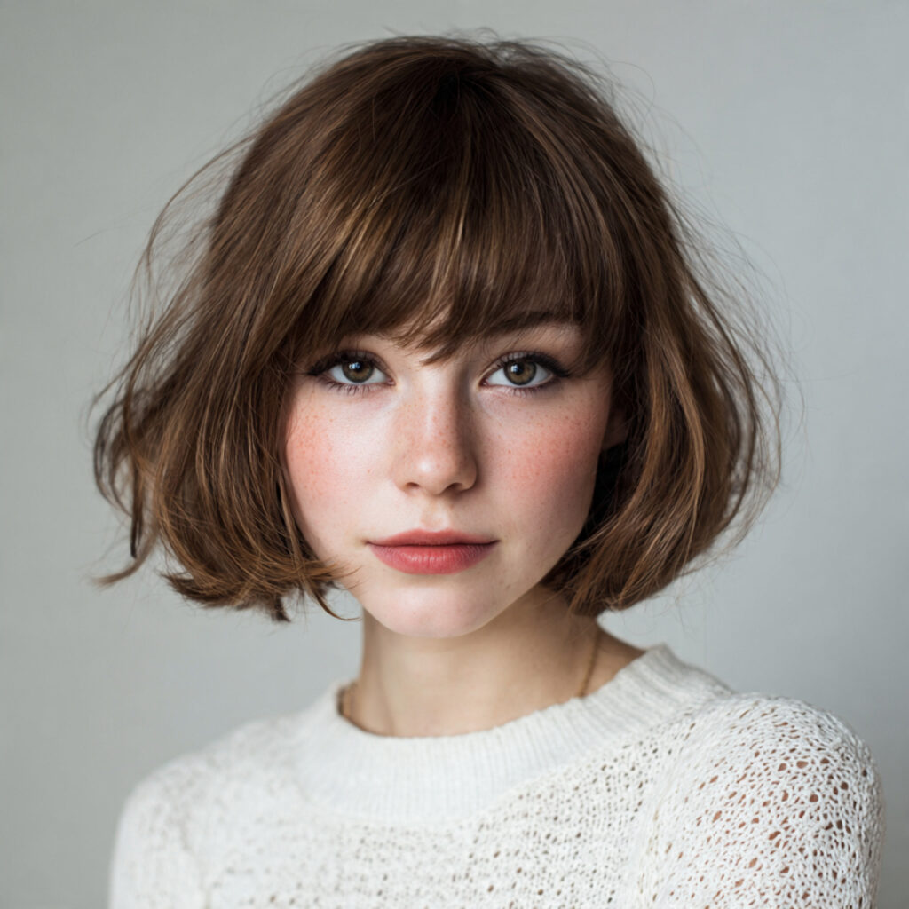 Swooped Fringe Kitty Bob