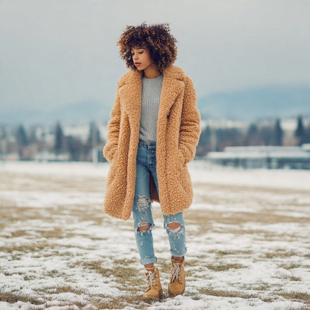 Teddy Coat Comfort Look