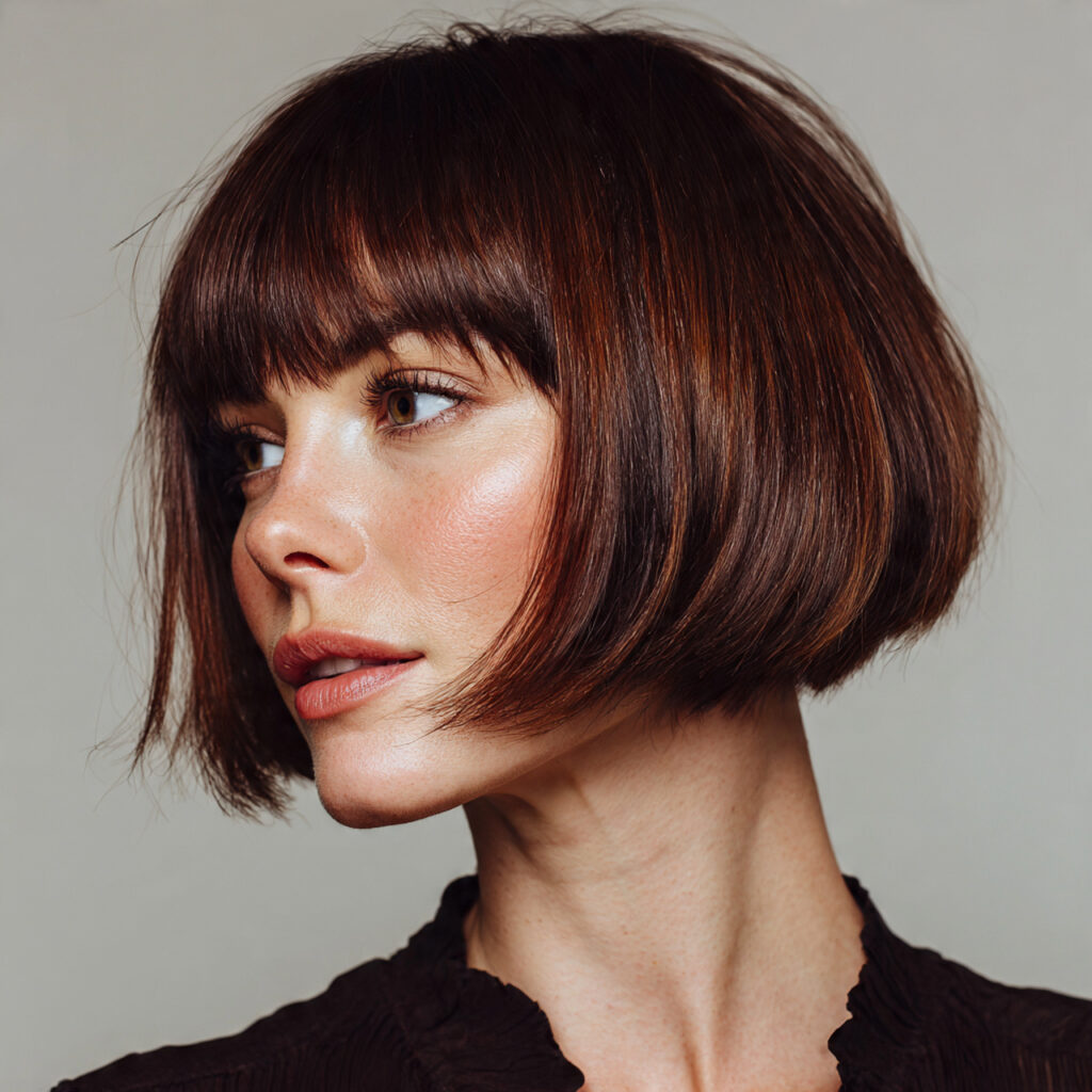 Undercut Bob With Bangs