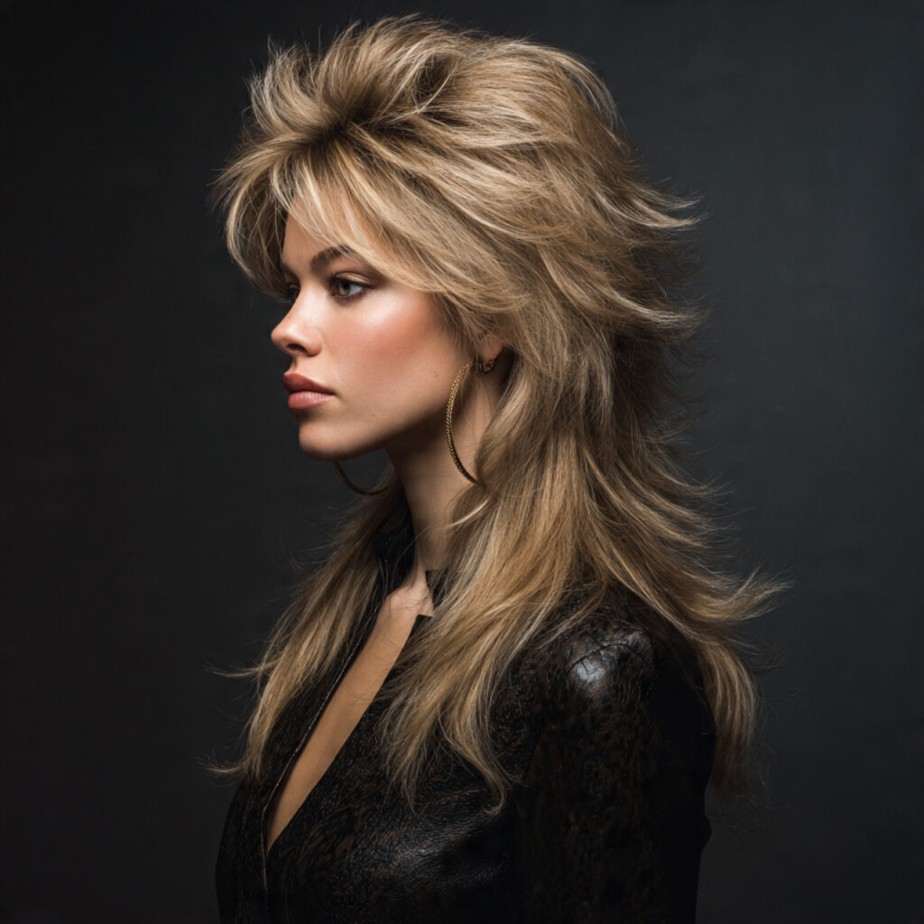 Voluminous Crown Wolf Cut