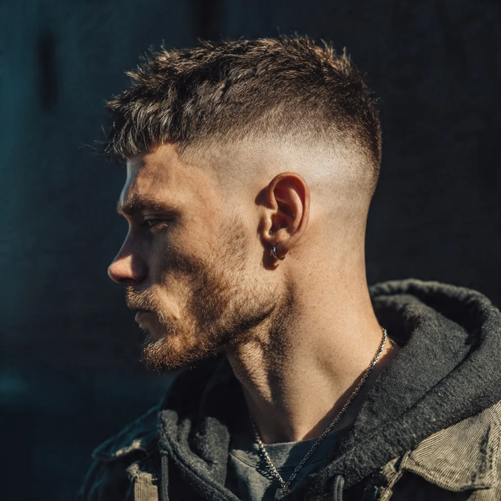 22 Best Wolf Cut Men – The Bold, Textured Hairstyle Every Guy Wants Now 16 Wolf Cut with Fade