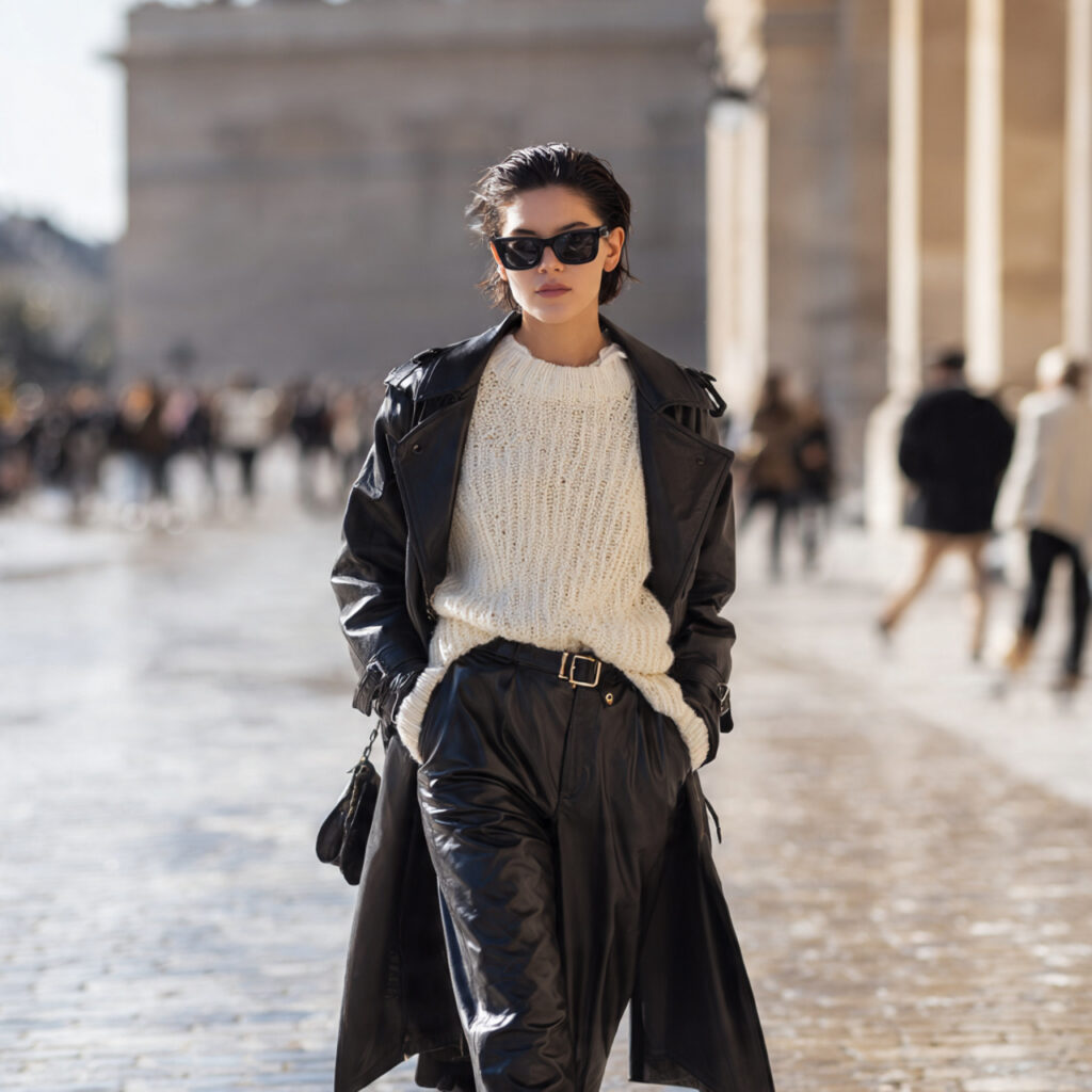 Leather and faux leather looks