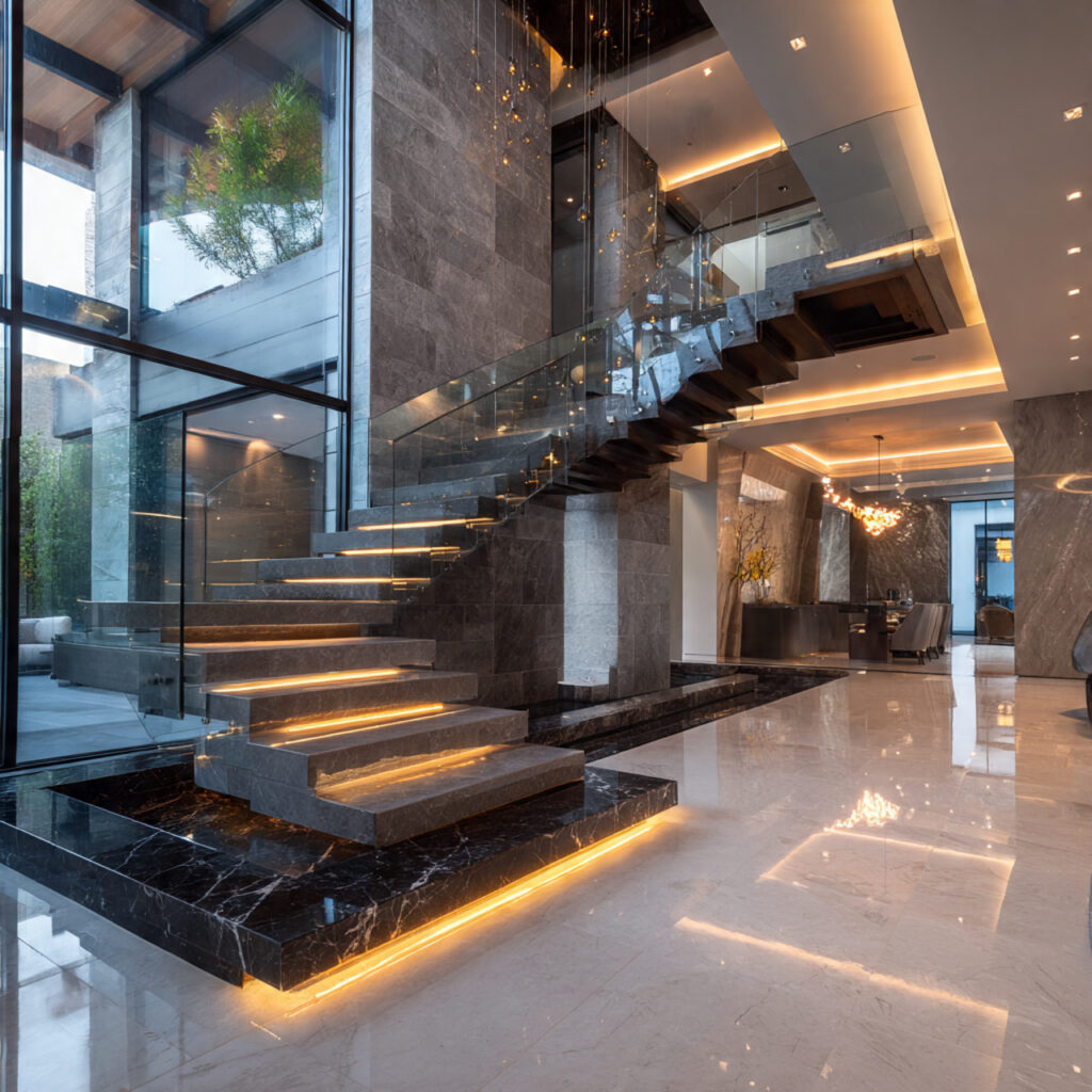 22 Stunning Floating Staircase Ideas for a Sleek, Open Interior 10 A Luxury Statement Piece