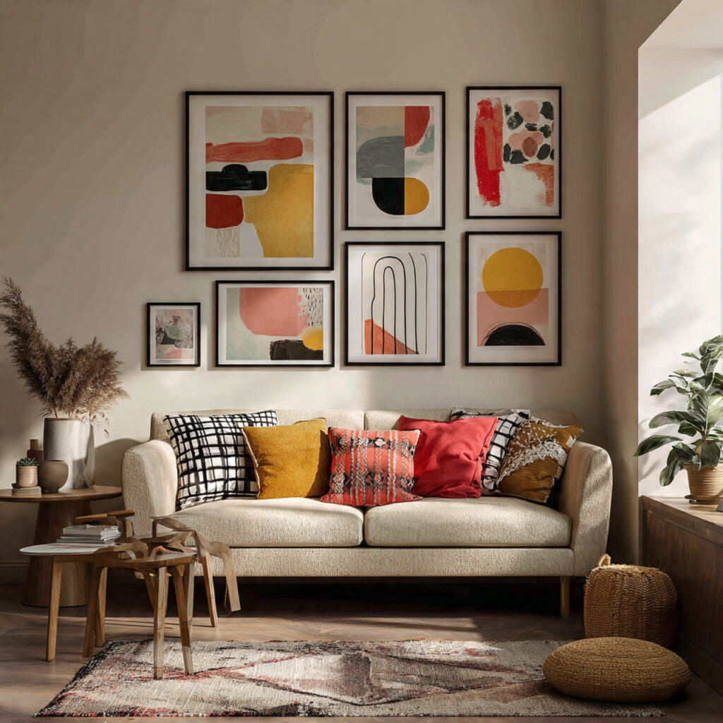 Abstract Art Gallery Wall