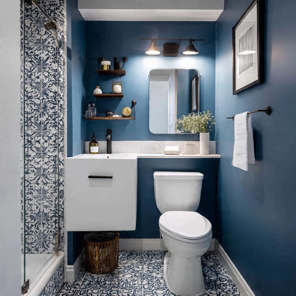 27 Small Bathroom Makeover Ideas That Transform Tiny Spaces Fast 20 Add a Statement Wall