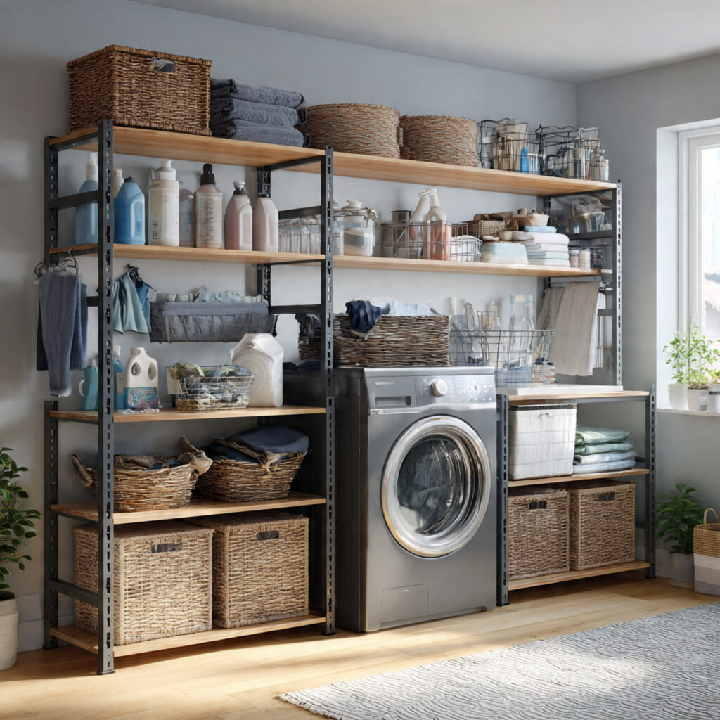 23 Creative Laundry Room Shelves to Maximize Space and Style 3 Adjustable Shelving Units