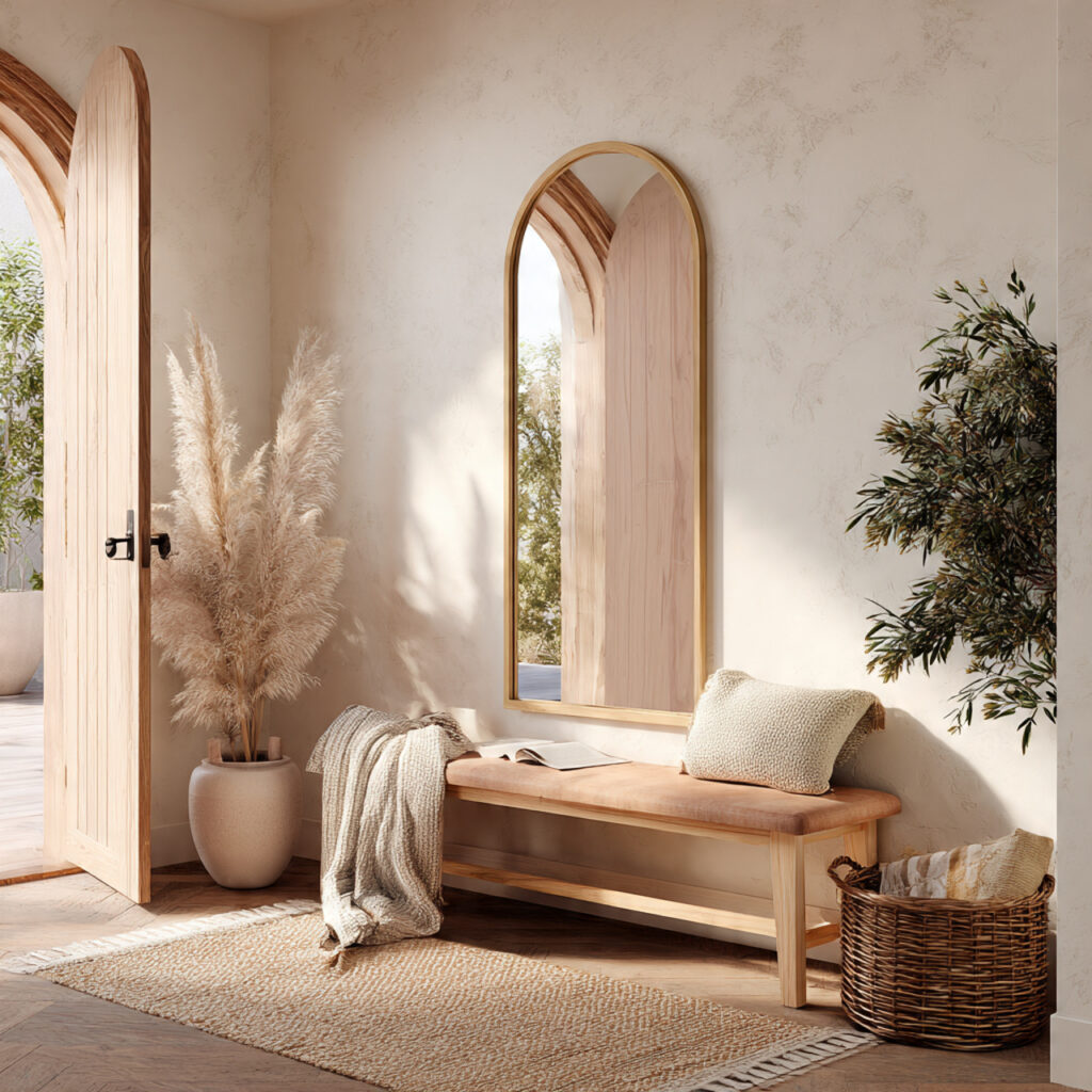 23 Stunning Boho Mirror Ideas to Elevate Every Room Instantly 10 Arched Mirror for Soft Architecture