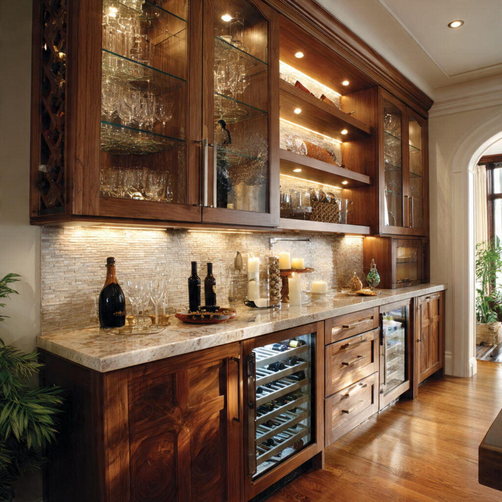 25 Stunning Kitchen Bar Design Ideas to Transform Your Space Fast 12 Bar with Built-In Wine Storage