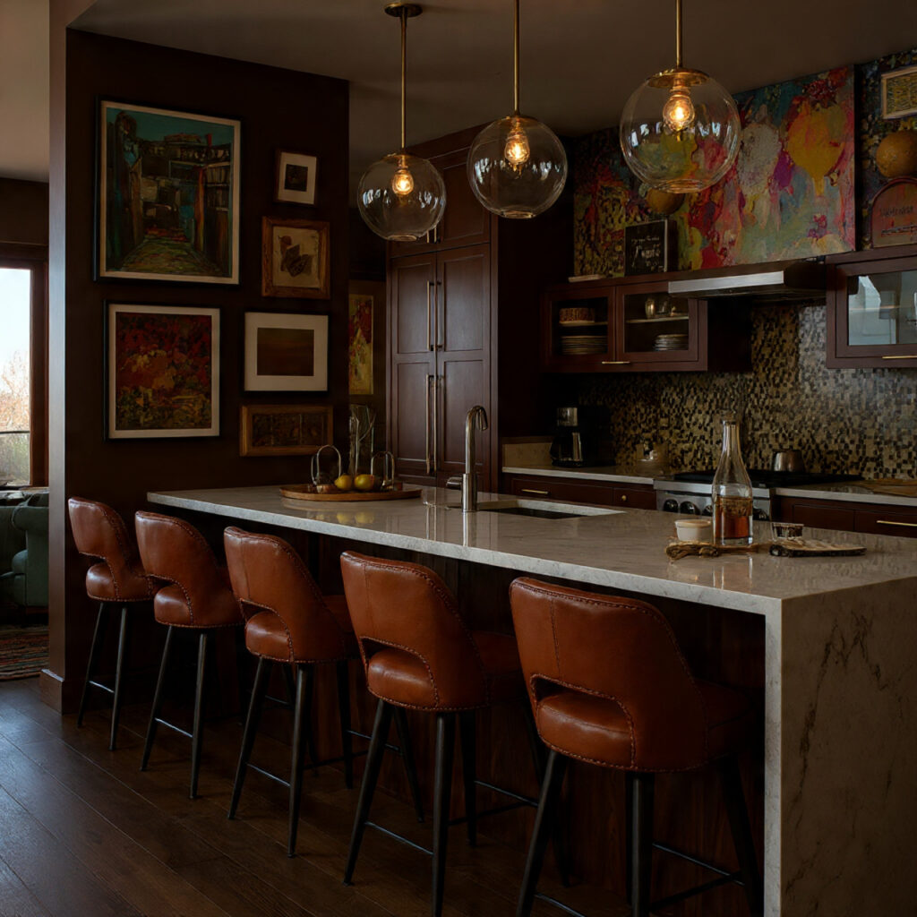 25 Stunning Kitchen Bar Design Ideas to Transform Your Space Fast 23 Bar with Upholstered Seating