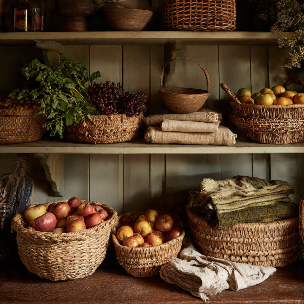 25 Earthy Kitchen Design Ideas That Bring Warmth and Natural Beauty Home 24 Basket Storage