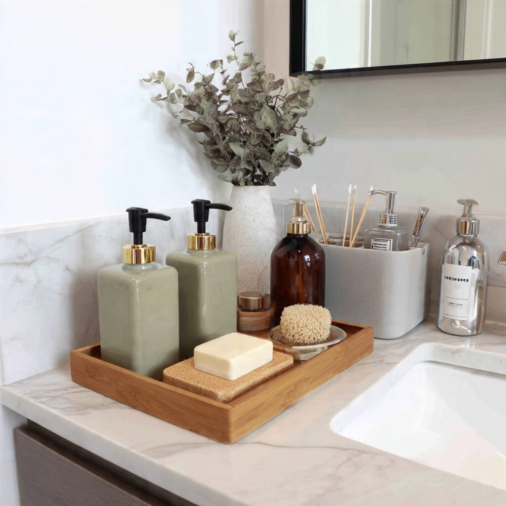 Bathroom counter decor